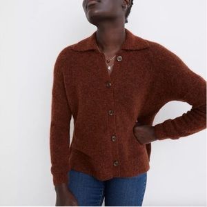 Madewell Carrabelle Polo Cardigan Sweater - Marino Wool & Alpaca